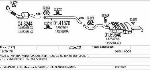 MTS C380022002815 - Система випуску ОГ autocars.com.ua