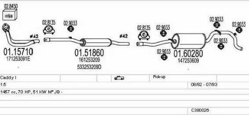 MTS C380026002822 - Система випуску ОГ autocars.com.ua