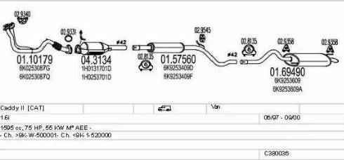 MTS C380036002832 - Система випуску ОГ autocars.com.ua