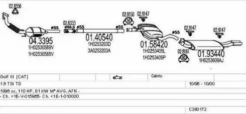 MTS C380172002975 - Система выпуска ОГ avtokuzovplus.com.ua