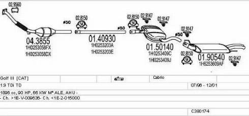MTS C380174002977 - Система випуску ОГ autocars.com.ua