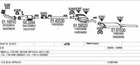 MTS C380185002988 - Система випуску ОГ autocars.com.ua