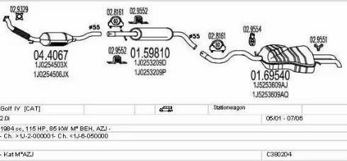 MTS C380204003008 - Система выпуска ОГ autodnr.net