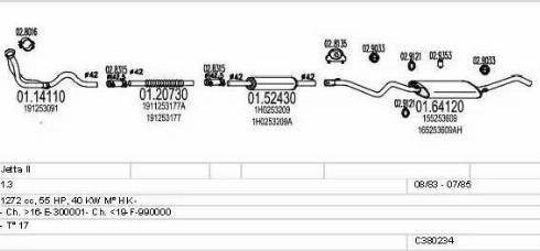 MTS C380234003043 - Система випуску ОГ autocars.com.ua