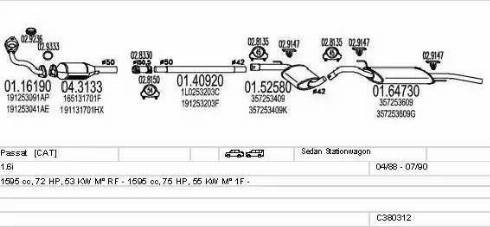 MTS C380312003168 - Система випуску ОГ autocars.com.ua