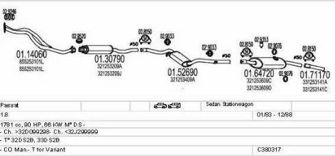 MTS C380317003175 - Система випуску ОГ autocars.com.ua
