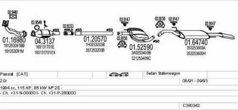 MTS C380342003200 - Система випуску ОГ autocars.com.ua