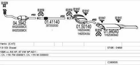 MTS C380636002604 - Система випуску ОГ autocars.com.ua