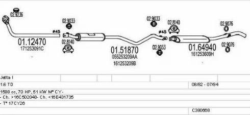 MTS C380668007417 - Система випуску ОГ autocars.com.ua