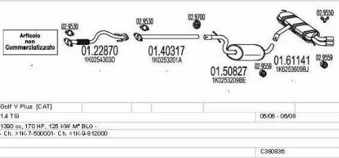 MTS C380836016269 - Система випуску ОГ autocars.com.ua