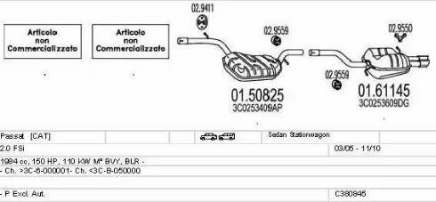 MTS C380845016279 - Система випуску ОГ autocars.com.ua