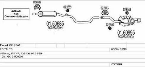 MTS C380848016282 - Система випуску ОГ autocars.com.ua