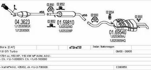 MTS C380850020283 - Система випуску ОГ autocars.com.ua