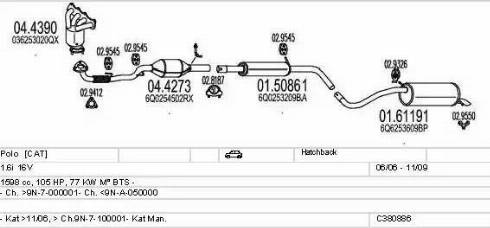 MTS C380886023087 - Система выпуска ОГ avtokuzovplus.com.ua