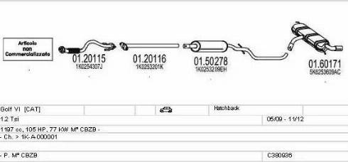 MTS C380936028485 - Система випуску ОГ autocars.com.ua