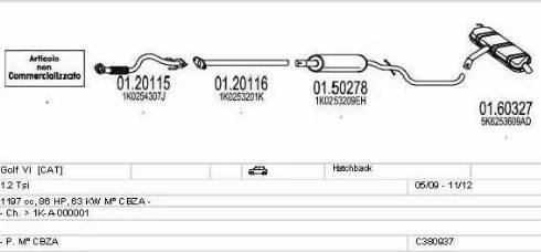 MTS C380937028486 - Система випуску ОГ autocars.com.ua