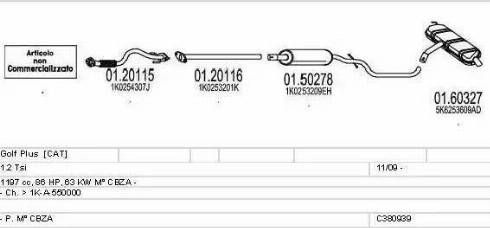 MTS C380939028506 - Система випуску ОГ autocars.com.ua