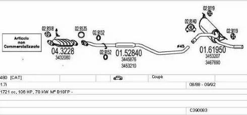MTS C390083002213 - Система випуску ОГ autocars.com.ua