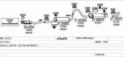 MTS C390135002297 - Система випуску ОГ autocars.com.ua