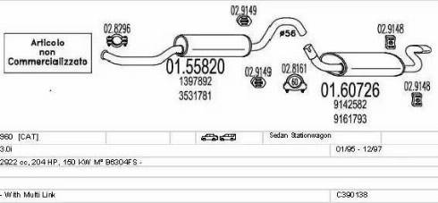 MTS C390138002301 - Система випуску ОГ autocars.com.ua