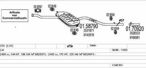 MTS C390163003247 - Система випуску ОГ autocars.com.ua