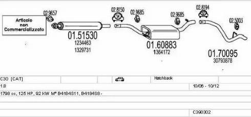 MTS C390302025132 - Система випуску ОГ autocars.com.ua