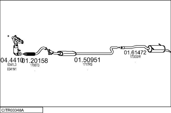 MTS CITR03348A033779 - Система випуску ОГ autocars.com.ua