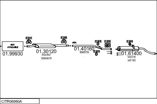 MTS CITR06960A015073 - Система випуску ОГ autocars.com.ua