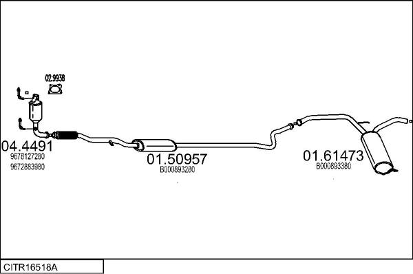 MTS CITR16518A105910 - Система випуску ОГ autocars.com.ua