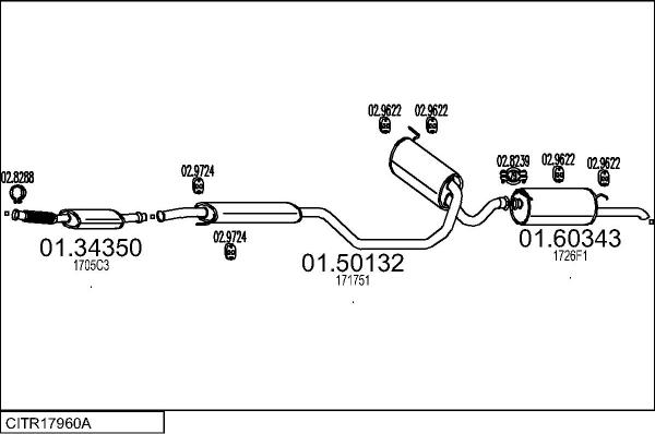 MTS CITR17960A004043 - Система випуску ОГ autocars.com.ua
