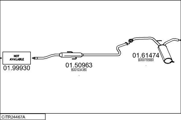 MTS CITR24467A131529 - Система випуску ОГ autocars.com.ua