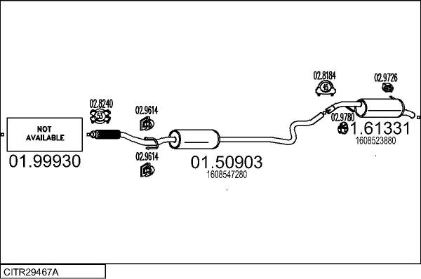 MTS CITR29467A135806 - Система випуску ОГ autocars.com.ua