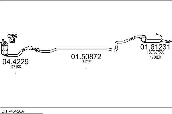 MTS CITR46428A123273 - Система випуску ОГ autocars.com.ua
