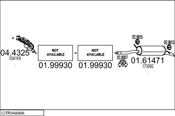 MTS CITR54899A018460 - Система випуску ОГ autocars.com.ua