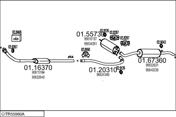 MTS CITR55960A006450 - Система випуску ОГ autocars.com.ua