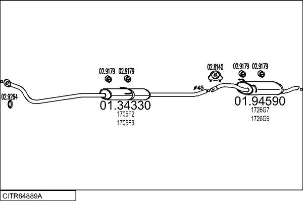 MTS CITR64889A005554 - Система випуску ОГ autocars.com.ua