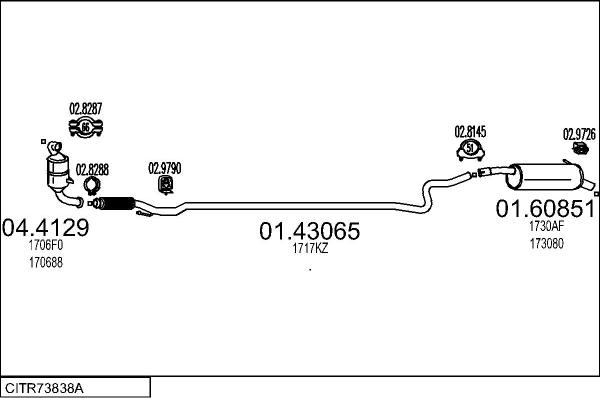 MTS CITR73838A031742 - Система випуску ОГ autocars.com.ua