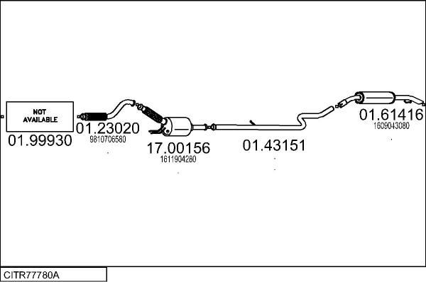 MTS CITR77780A108850 - Система випуску ОГ autocars.com.ua