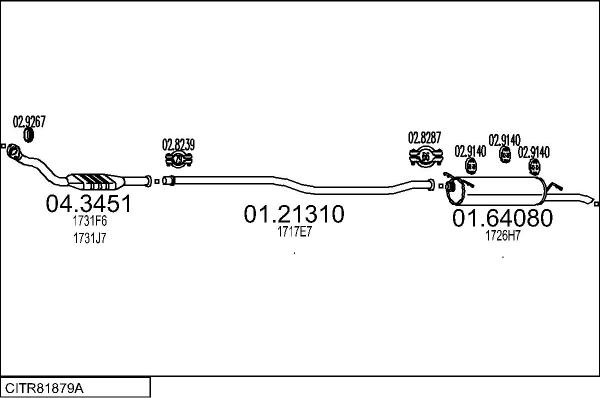 MTS CITR81879A005618 - Система випуску ОГ autocars.com.ua