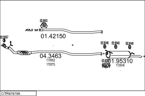 MTS CITR87879A008358 - Система випуску ОГ autocars.com.ua