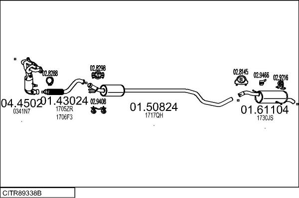 MTS CITR89338B006348 - Система випуску ОГ autocars.com.ua
