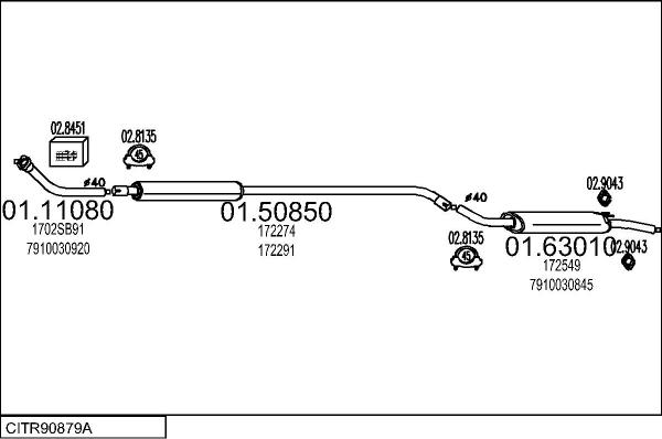 MTS CITR90879A002171 - Система випуску ОГ autocars.com.ua