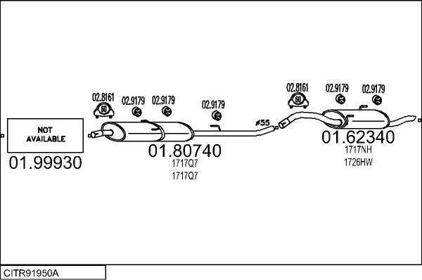 MTS CITR91950A015098 - Система випуску ОГ autocars.com.ua