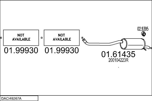 MTS DACI49267A133885 - Система випуску ОГ autocars.com.ua