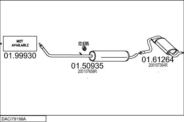 MTS DACI79198A033039 - Система випуску ОГ autocars.com.ua