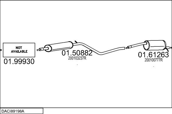 MTS DACI89198A117993 - Система випуску ОГ autocars.com.ua