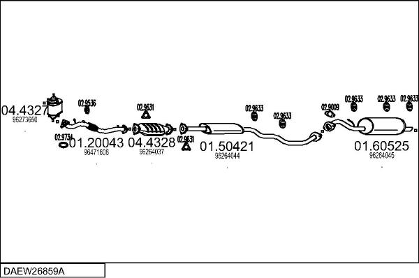 MTS DAEW26859A016517 - Система випуску ОГ autocars.com.ua