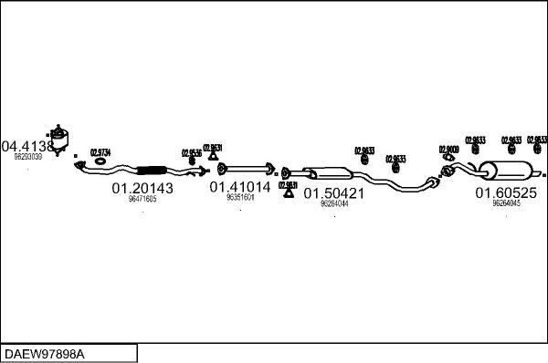 MTS DAEW97898A014858 - Система випуску ОГ autocars.com.ua