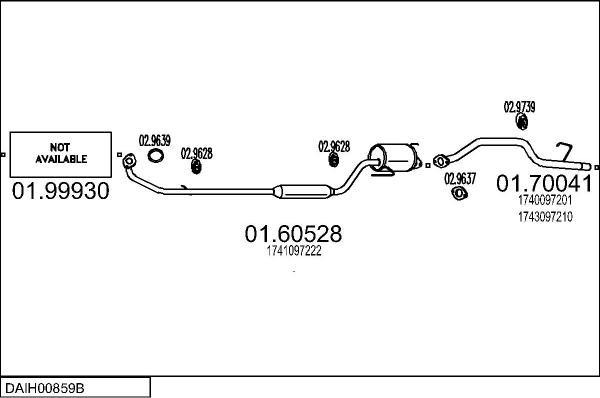 MTS DAIH00859B011498 - Система випуску ОГ autocars.com.ua