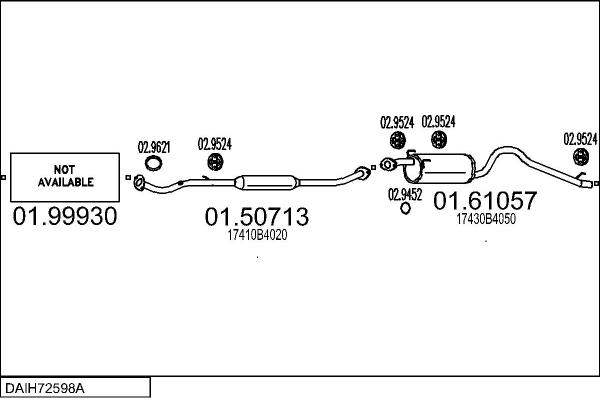 MTS DAIH72598A028040 - Система випуску ОГ autocars.com.ua